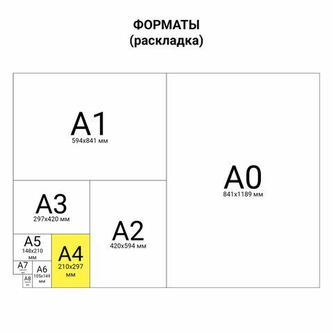 Бумага для черчения А4, 210х297 мм, 40 л., 200 г/м2, ватман ГОЗНАК КБФ, в коробке, BRAUBERG