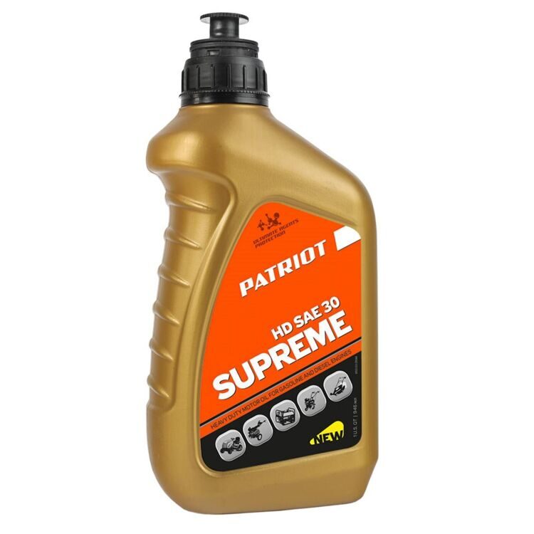 Масло PATRIOT SUPREME HD SAE 30 4Т 0,946 л, SAE 30, 0/+50 °С