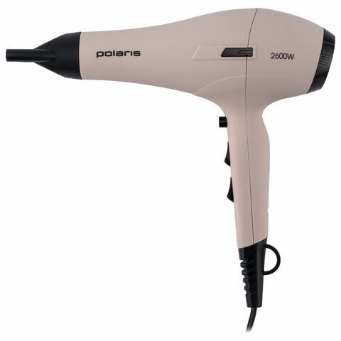 Фен POLARIS PHD 2600AСi Salon Hair, 2600 Вт, 2 скорости, 3 температурных режима, ионизация, розовый пепел